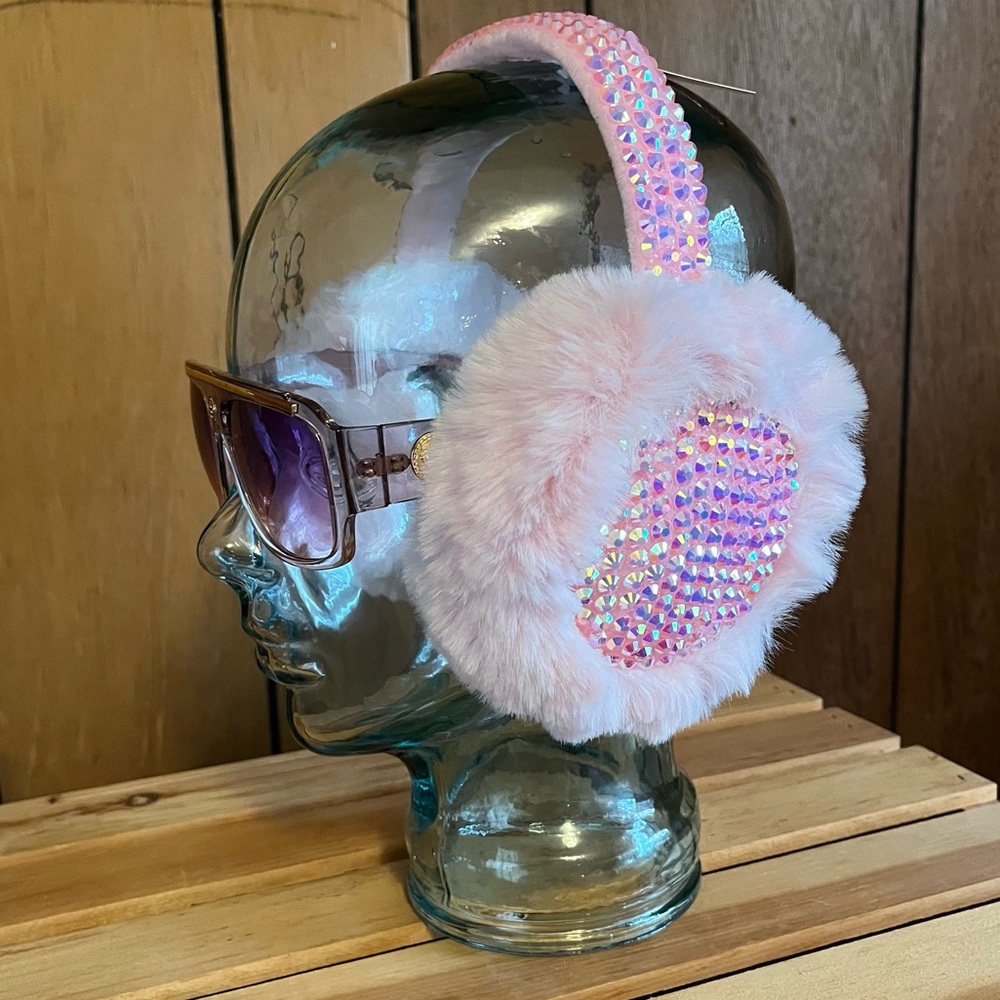 Blush Pink Bling Ear Muffs